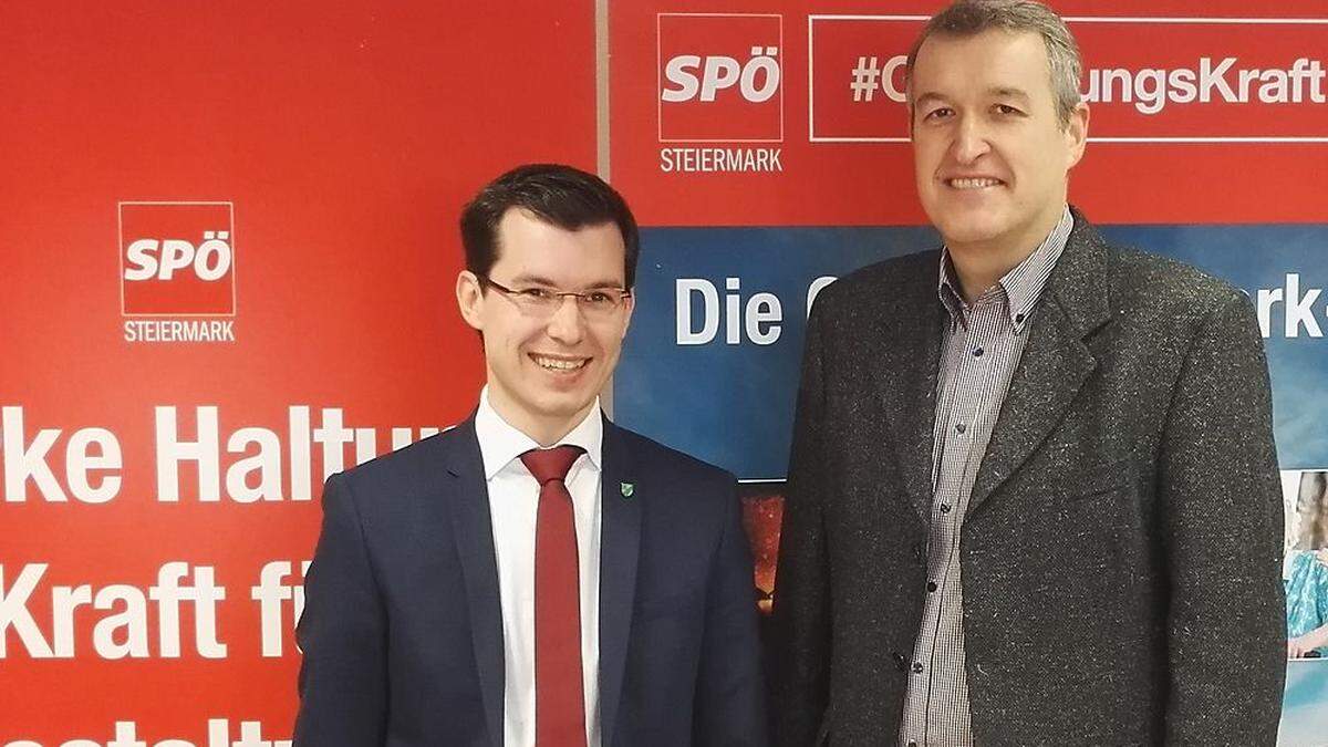 Stefan Hofer (links) und Karl Rudischer bei der Präsentation