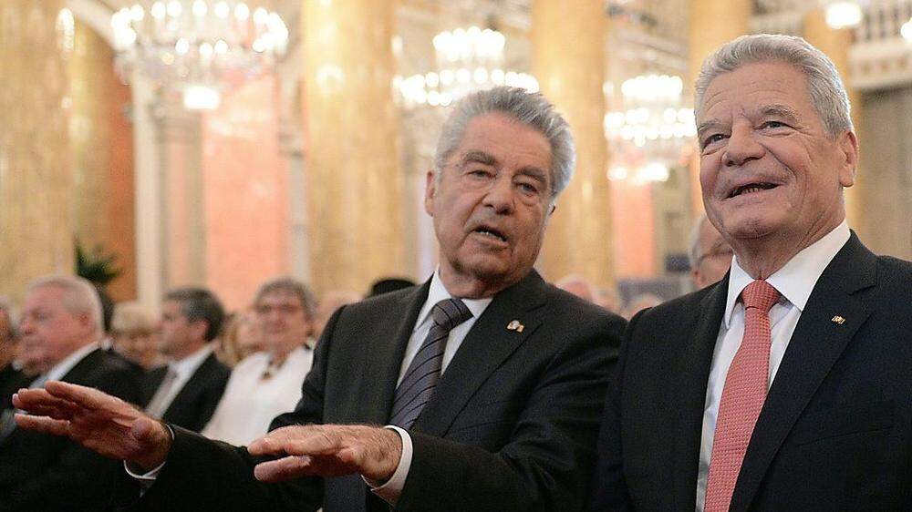 Bundespräsidenten unter sich: Fischer und Gauck in der Hofburg