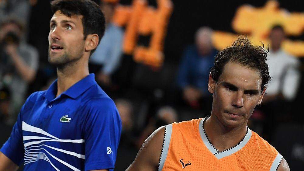 Novak Djokovic (links) oder Rafael Nadal - wer wird heute jubeln?