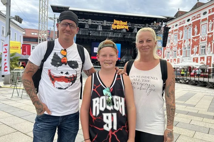 Ein Urlaub in der Region brachte diese Familie aus Niederösterreich heuer zur Iron Road for Children - und auch, weil sie in einem Verein sind, wo ein Kind auch mit IRFC-Spenden geholfen wird.