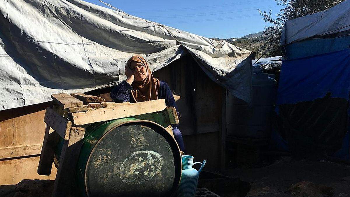 Situation in einem Flüchtlingslager im Libanon