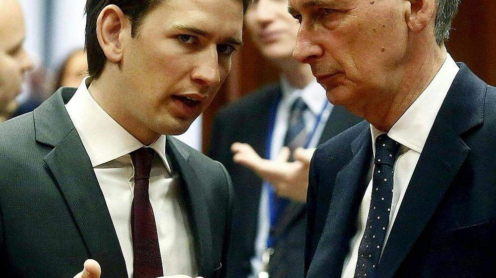 Außenminister Kurz und sein britischer Kollege Hammond