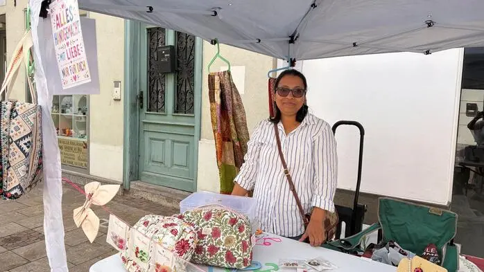 Amina Khatun hat immer am Freitag einen Stand am Leobener Bauernmarkt