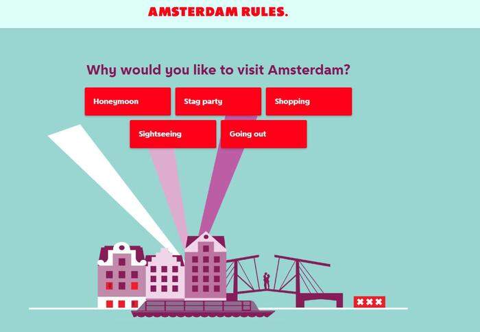 Ein Quiz soll Amsterdam-Besuchern die neuen Benimmregeln näher bringen - vor Start der Reise!