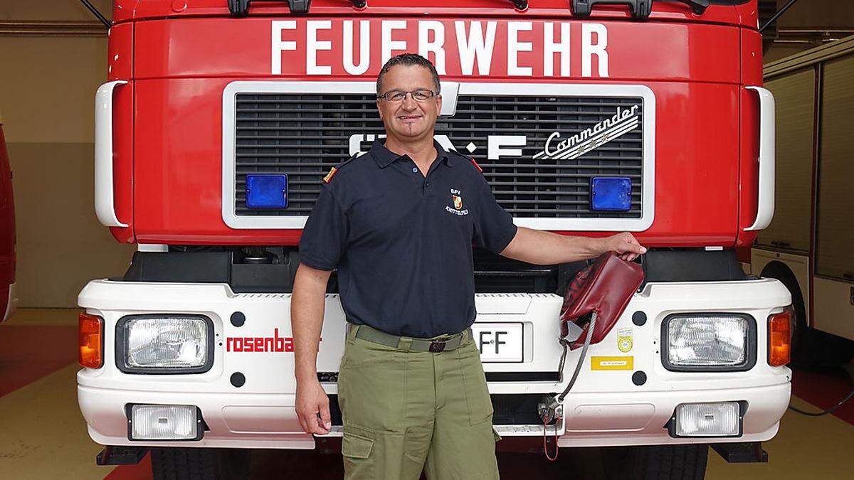 Erwin Grangl, Kommandant des Bereichsfeuerwehrverbandes Knittelfeld