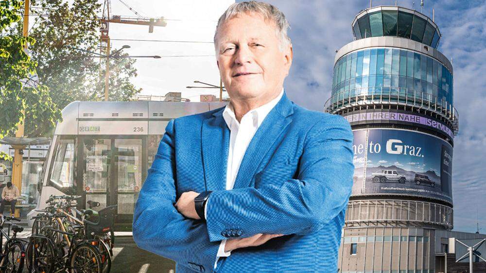 Der Sommerflugplan lässt hoffen, die Öffis nehmen noch nicht so richtig Fahrt auf. Holding-Graz-CEO Wolfgang Malik spricht beim Flughafen und den Linien von Einbußen von 30 Millionen Euro - jeweils 