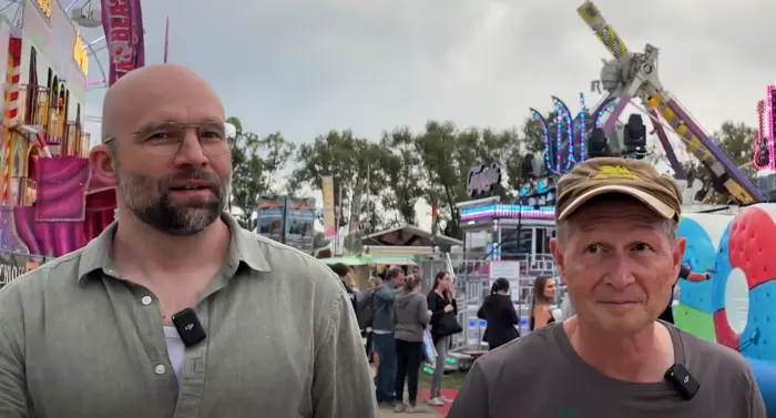 Redakteur Gerfried Ambrosch und Wiesenmarkt-Urgestein Gottfried „Gotte“ Stöckl