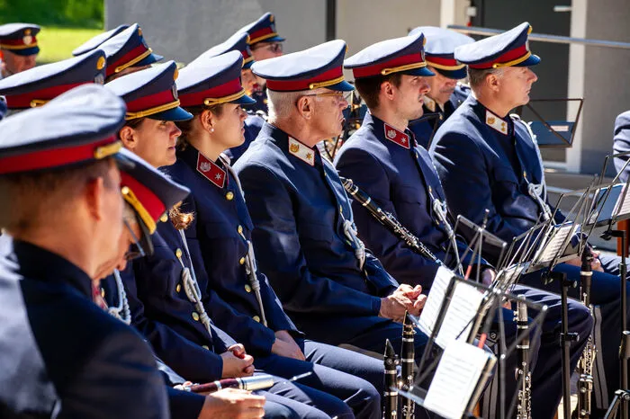 Die Polizeimusik umrahmte den Festakt.