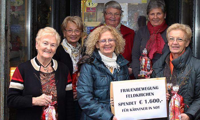 ÖVP-Frauenbewegung Feldkirchen: Hanni Pertl, Gusti Virgolini, Maria Seiner, GR Brigitte Bock (Obfrau), Elfriede Hansmann und Gerda Jessenig