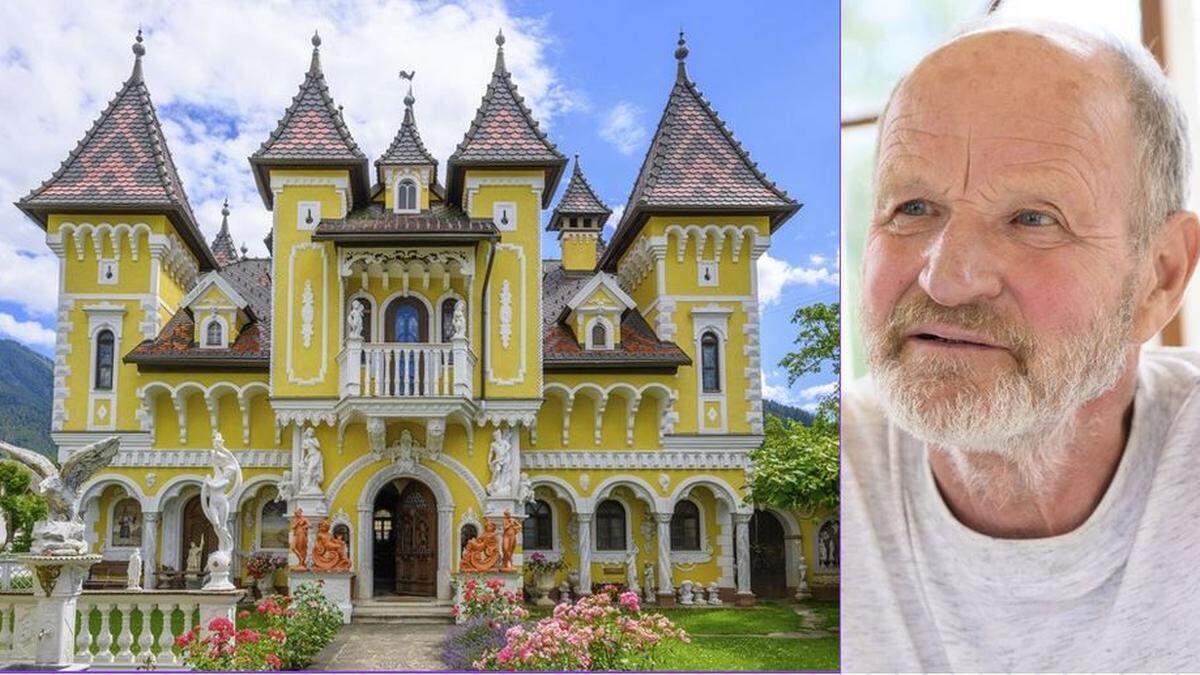 Schlossherr Johann Elbe hat 1976 mit dem Bau seines Schlosses begonnen