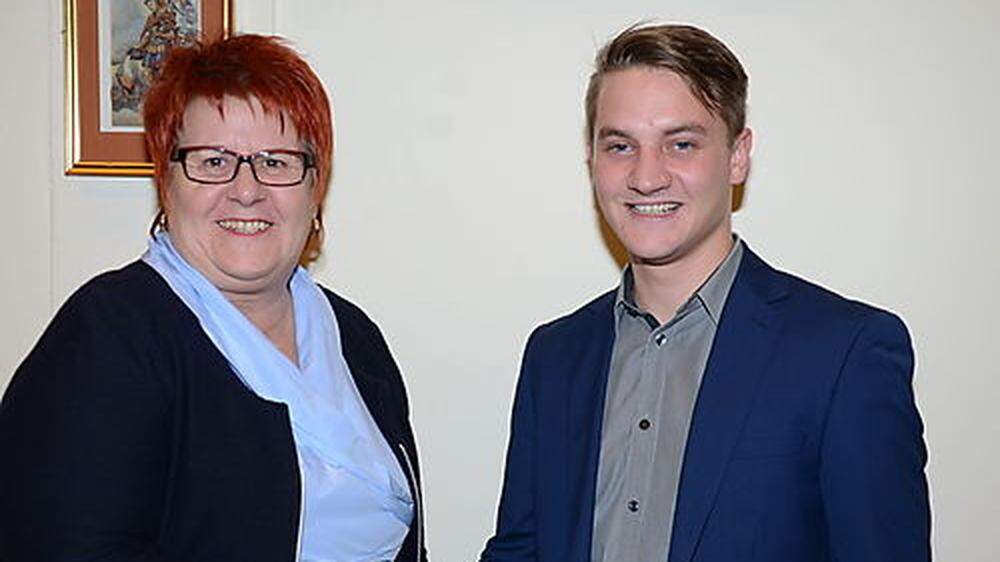 Bürgermeisterin Sonja Pilgram und Vize Christoph Stolz