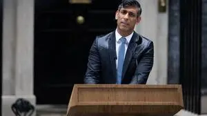May 22, 2024, London, United Kingdom: Prime Minister Rishi Sunak makes a statement outside 10 Downing Street announcing the date of the next general election. A General Election will be held in the UK on 4th July 2024 with the Labour Party under Keir Starmer still ahead in the polls and expected to form the next government. London United Kingdom - ZUMAs197 20240522_aaa_s197_158 Copyright: xTejasxSandhux