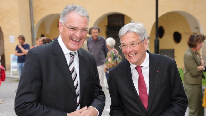 Bürgermeister Alexander Thoma mit Landeshauptmann Peter Kaiser