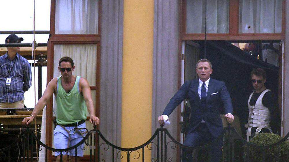 Daniel Craig als 007 bei Dreharbeiten in Mexiko-Stadt