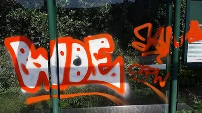 Ein Graffiti der Grazer. 