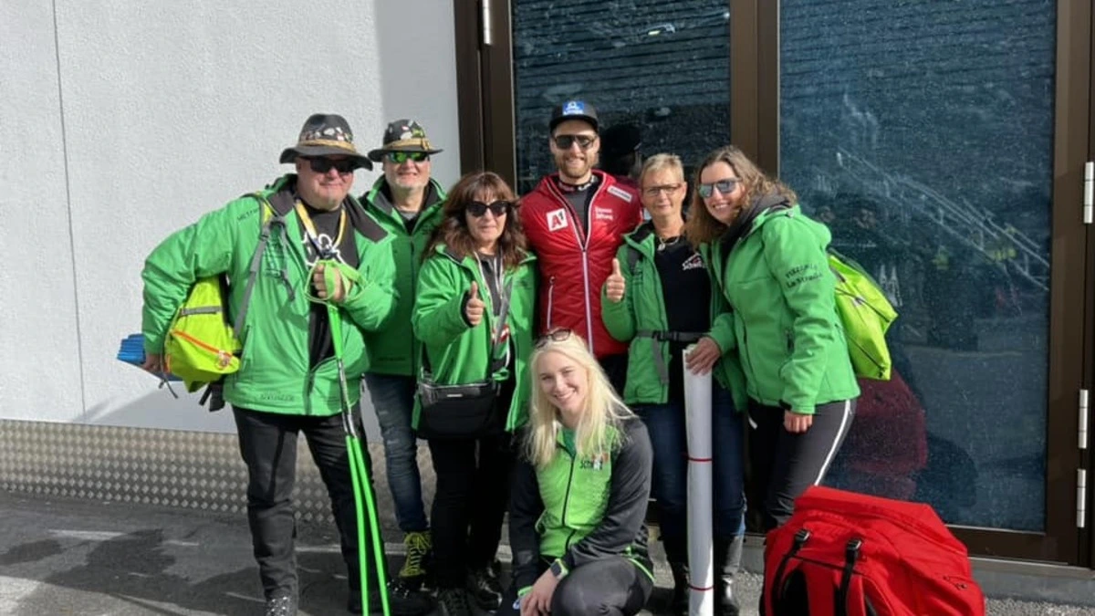 Ein gemeinsames Foto mit Marco Schwarz war Pflicht 