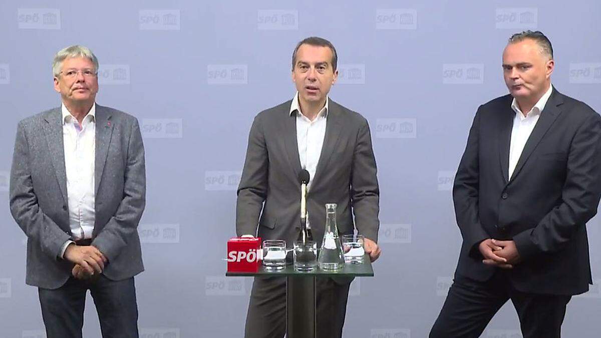 Spontane Pressekonferenz der SPÖ-Spitze