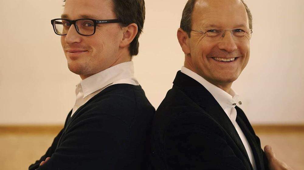 Stefan Moser (links) und Urs Harnik, die beiden Geschäftsführer der Komödie Graz