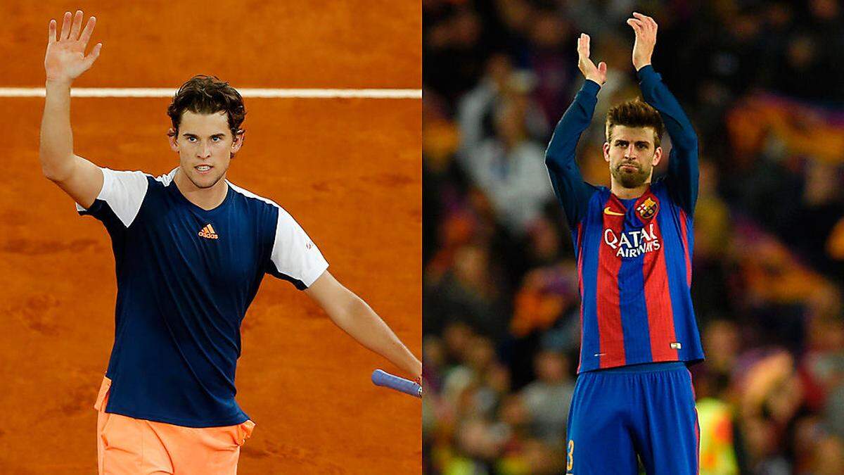 Gerard Pique (rechts) schlug einen Nationen-Weltcup mit einer Endrunde vor, Dominic Thiem würde das gefallen