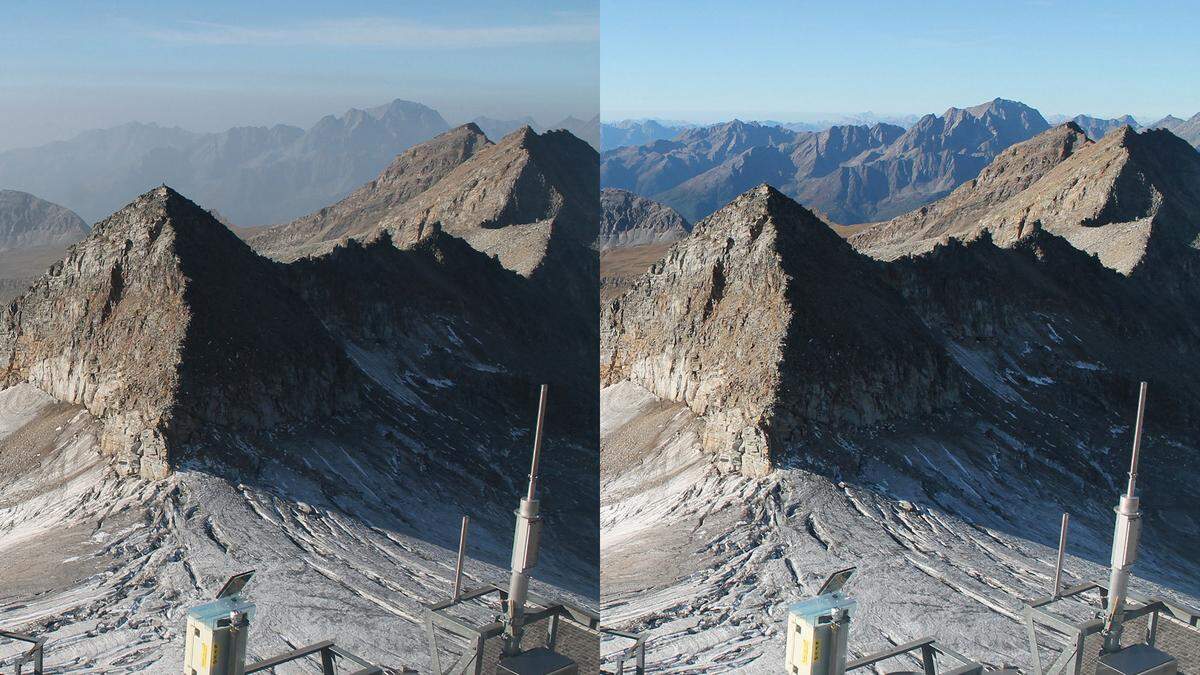 Rauch aus Kanada: Am Sonntag war die Weitsicht am Sonnblick getrübt