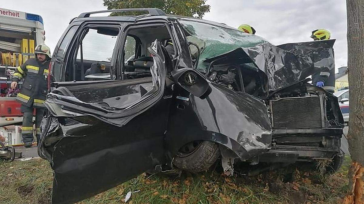 Offenbar hatten die beiden Männer zu lange und zu konzentriert auf das Navigationsgerät geschaut - der Pkw prallte gegen einen Baum