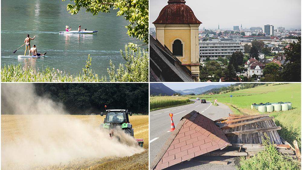 Hitze am Ossiacher See, Nebel in Klagenfurt, Trockenheit in St. Andrä und Unwetterschäden in St. Veit: Das Klima im Klagenfurter Becken ist im Wandel