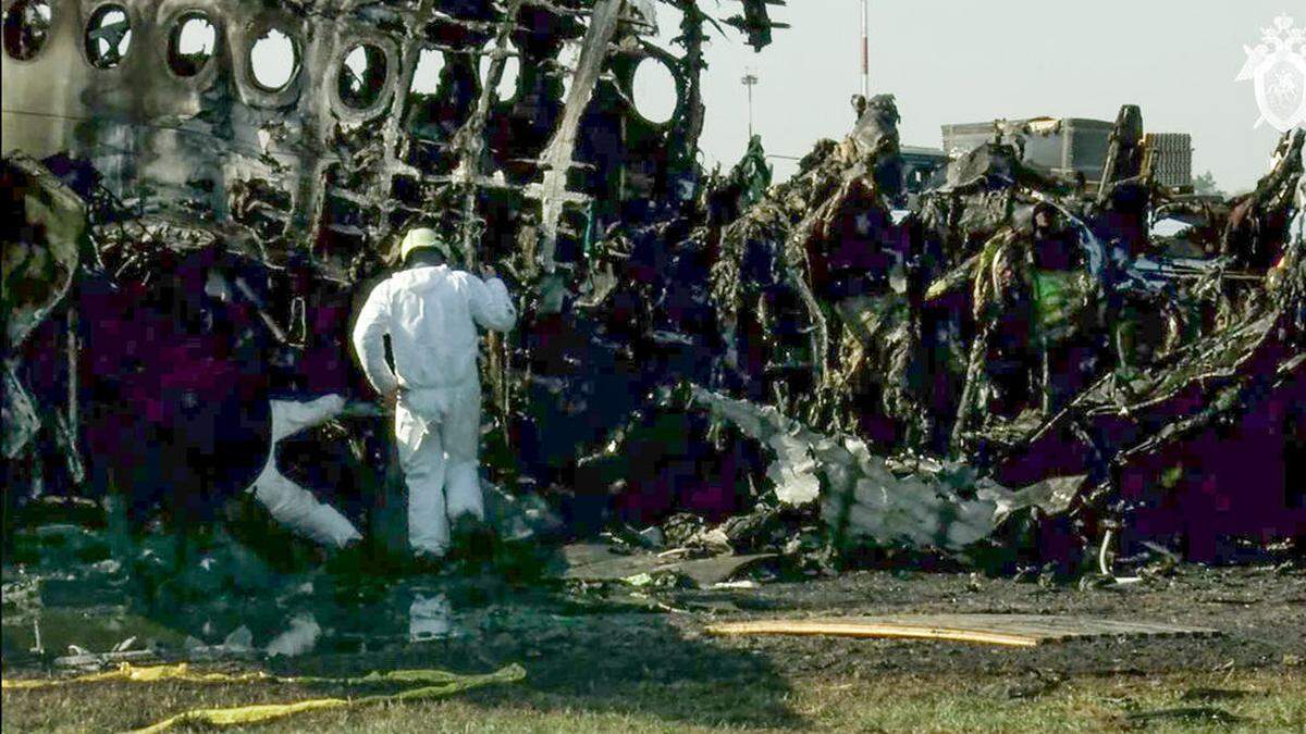 Die Aeroflot-Maschine ging in Flammen auf