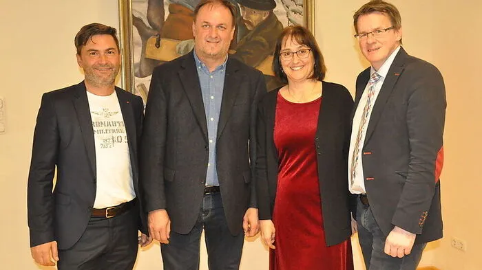 Ein Foto aus den guten alten Zeiten: Markus Lakounigg, Paul Wernig, Edeltraud Gomernik-Besser und Peter Wedenig (von links)