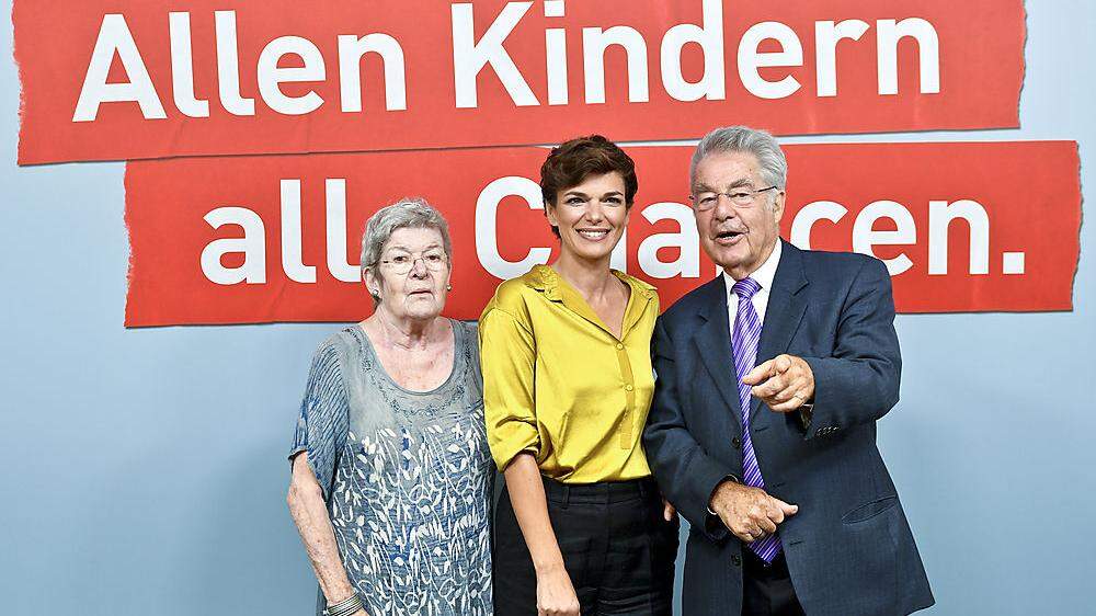 Elisabeth Orth, Pamela Rendi-Wagner und Heinz Fischer