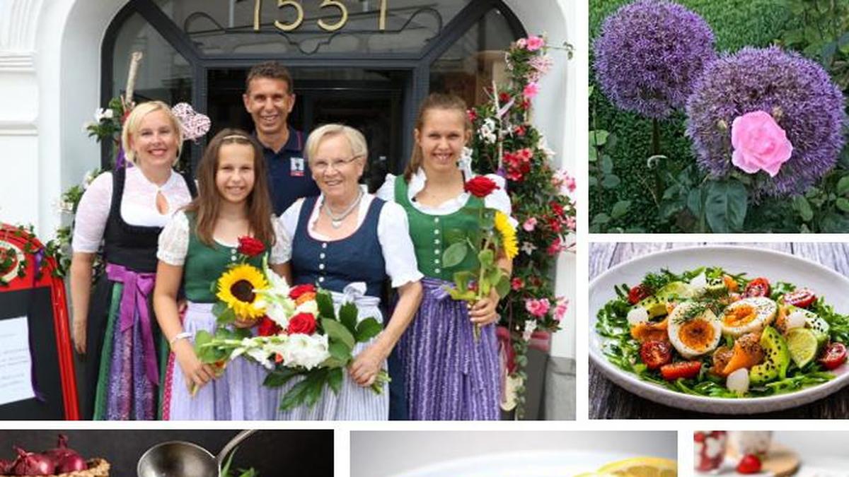 Seitner-Chefin Christine Berger (links außen) mit ihrem Mann, Apotheker Karl Berger (hinten), ihrer Mutter sowie Seniorchefin Anna Göderle und den Töchtern Christin (links) und Carolin