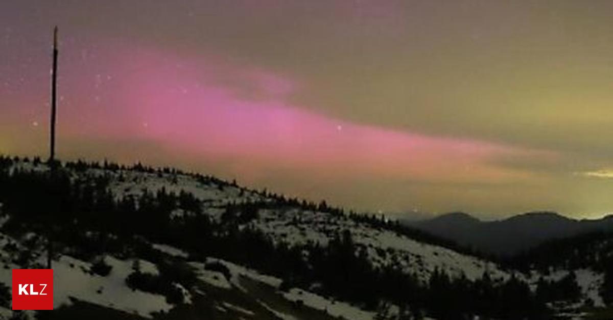 Sonnensturm als Auslöser: Staunen über seltene Polarlichter am Kärntner ...