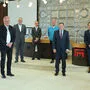 Erfahrungsaustausch im Rathaus: A. Debeletz, H. Luschnik, G. Lukasiewicz, W. Baumgartner, A. Maier, K. Wallner, H. Kapeller, S. Noè 