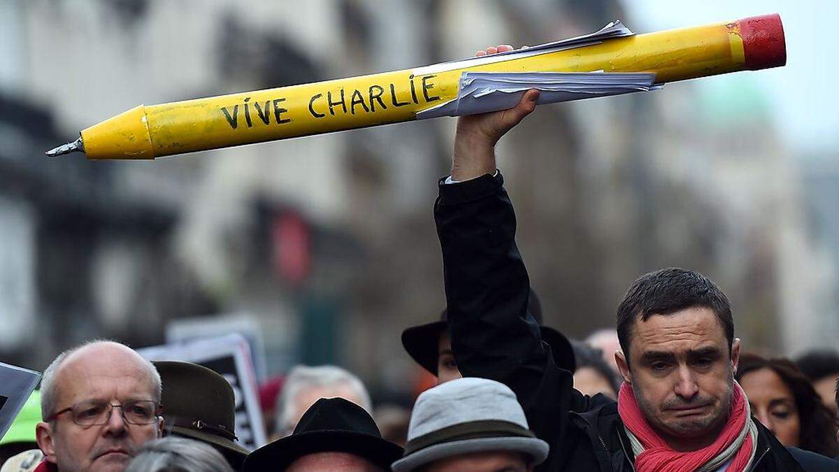 Solidarisierung nach dem Anschlag auf Charlie Hebdo 