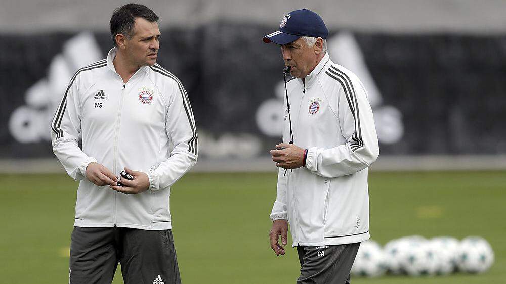 Willi Sagnol und Ex-Trainer Ancelotti