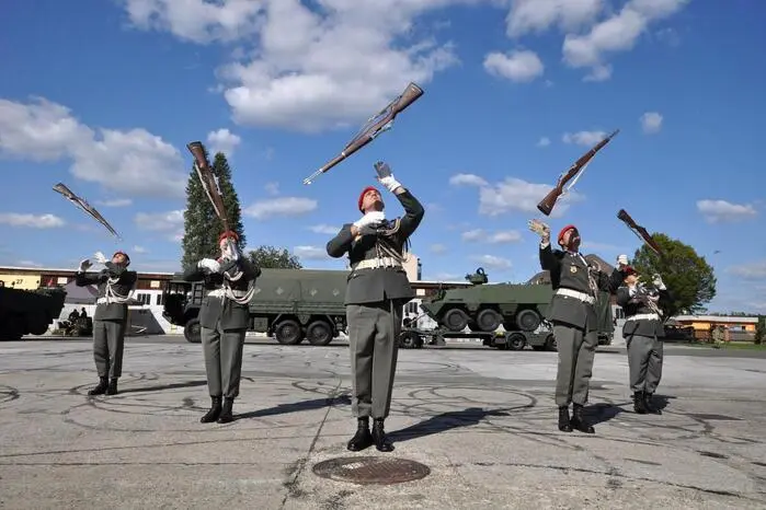 Weiters war die Artillerie aus Feldbach vor Ort, Gardesoldaten aus Wien beeindruckten mit einer Showeinlage und eine Motorrad-Stuntshow sorgte bei den Zusehern für Begeisterung.