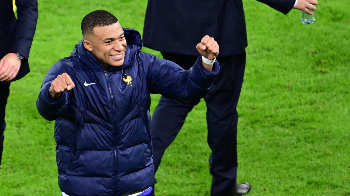 Kylian Mbappe jubelt über das Weiterkommen gegen Portugal