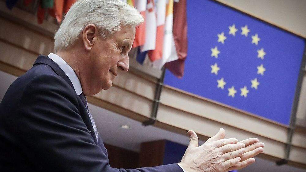 Sag zum Abschied leise goodbye: Brexit-Chefverhandler Michel Barnier im EU-Parlament