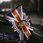 A Royal enthusiast has his tent decorated with a flag of King Charles III along the King's Coronation route at The Mall in London Thursday, May 4, 2023. The Coronation of King Charles III will take place at Westminster Abbey on May 6. (AP Photo/Markus Schreiber)