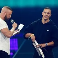 Sorgten für Aufregung und Empörung:die deutschen Rapper Kollegah und Farid Bang. 