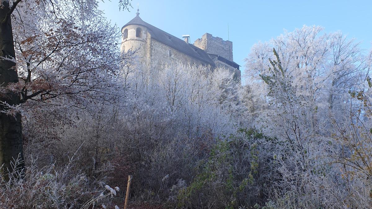 Ruine Gösting Nebel Herbst