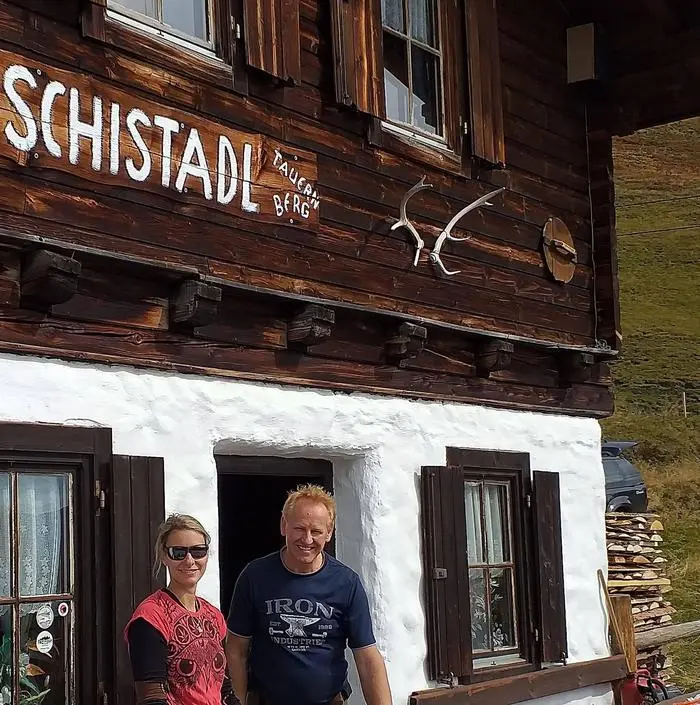 Die Betreiber der Hütte: Manuela und Hans Fleissner-Rieger