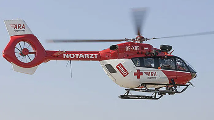 Der Rettungshubschrauber flog den Mann ins UKH Klagenfurt