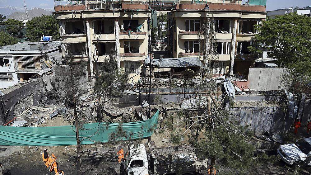 Verwüstungen nach dem Angriff auf eine Hilfsorganisation in Kabul
