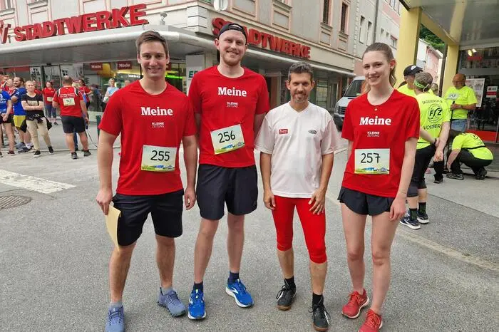 Auch die Kleine Zeitung war mit einem Redakteurs-Team vertreten: Jakob Kriegl, Moritz Prettenhofer, Rainer Brinskelle und Klara Erregger (von links).