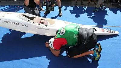 Völlig fertig kam Manuel Filzwieser im Ziel an