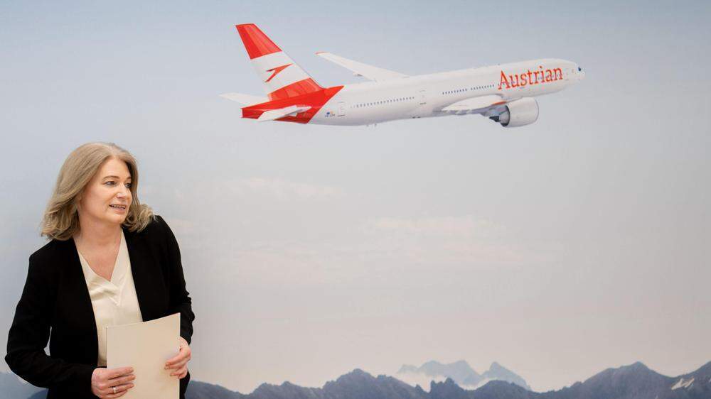 AUA-CEO Annette Mann am Flughafen Wien Schwechat