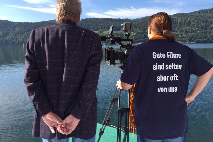 Der Spaß kam bei den Dreharbeiten . . . 
