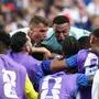 Frankreich jubelt nach dem Treffer zum 2:0 gegen Marokko