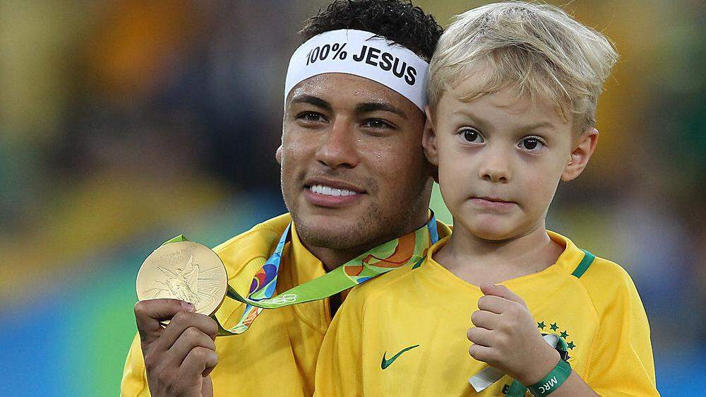 Neymar mit Sohn David Lucca