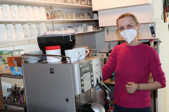 Hatte alle Hände voll zu tun, die "Hirnkopf Hütten-Wirtin" Marioara "Maria" Borgovani.